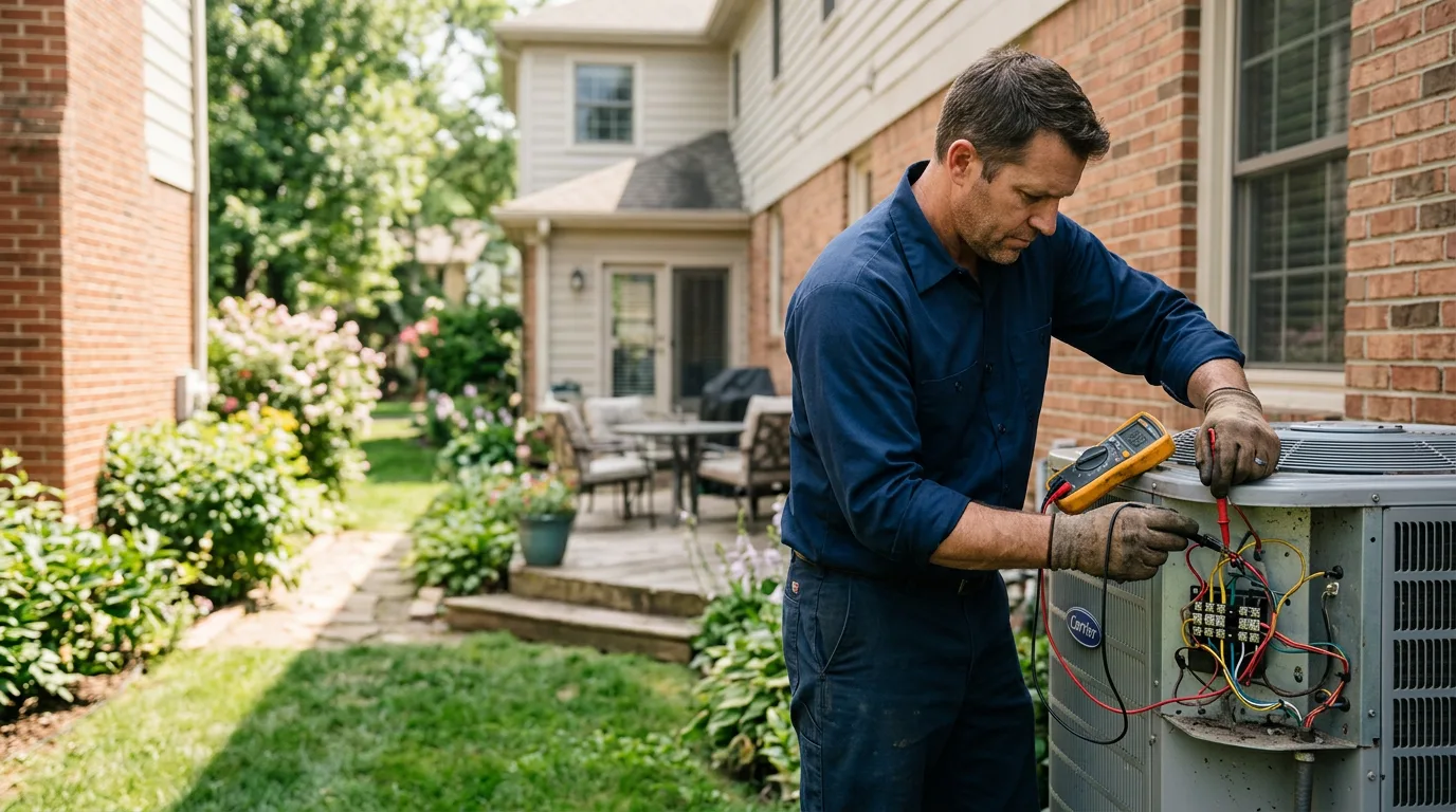 HVAC technician working near Whites City, NM